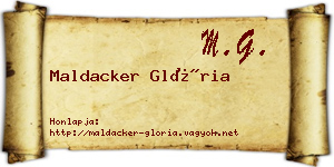 Maldacker Glória névjegykártya